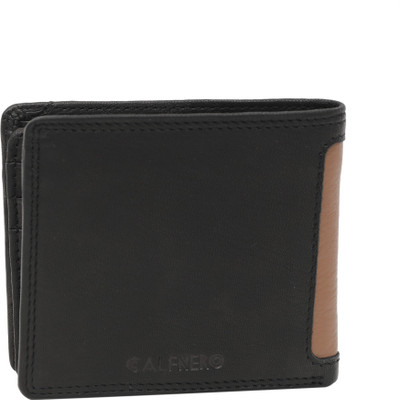 

Calfnero Men Multicolor Genuine Leather Wallet(6 Card Slots), Black-camel