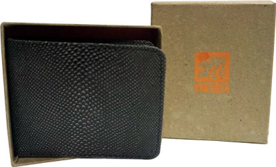 Leo Men Casual Black Genuine Leather Wallet(8 Card Slots)