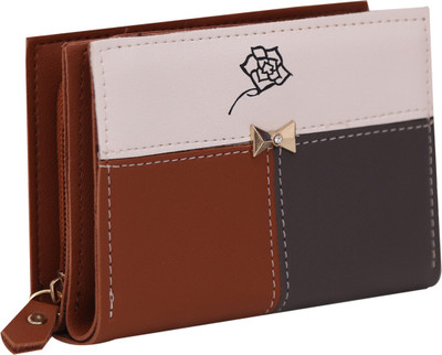 

Bee fashionable Women Tan, Grey, White Artificial Leather Wrist Wallet(6 Card Slots), Grey;tan;white