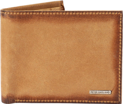 

Peter England Men Tan Genuine Leather Wallet(8 Card Slots), Cognac