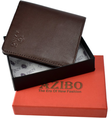 

Azibo Men Brown Genuine Leather Wallet(5 Card Slots)
