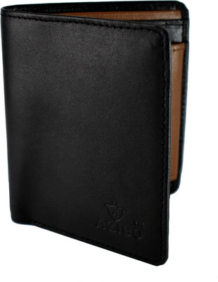 

Azibo Men Black Genuine Leather Wallet(5 Card Slots)