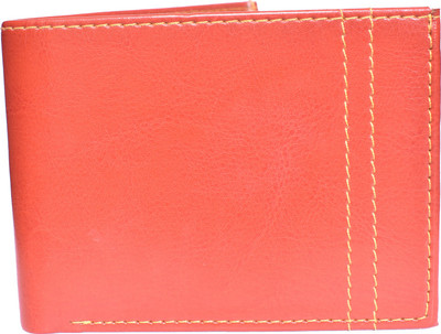 zoxie Men Red Canvas Wallet(6 Card Slots), Brown;red