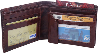 

Chardlie Men Casual Brown Genuine Leather Wallet(5 Card Slots)