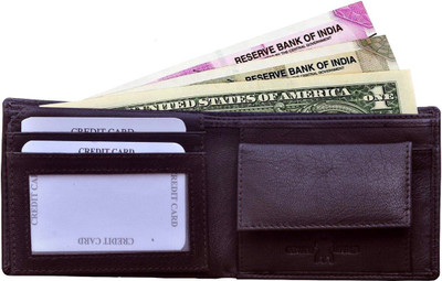 

WalletLee Men Casual Brown Genuine Leather Wallet(2 Card Slots)
