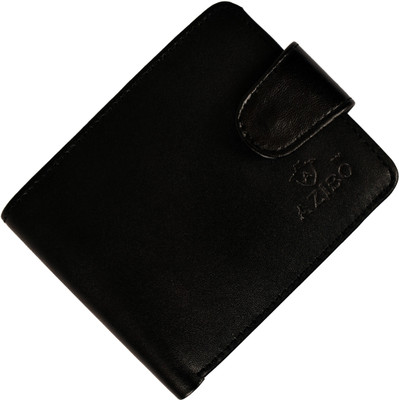 

Azibo Men Black Genuine Leather Wallet(6 Card Slots)