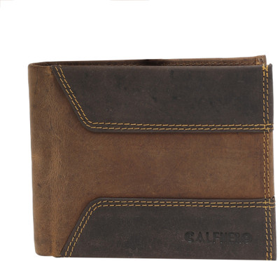 

Calfnero Men Khaki Genuine Leather Wallet(2 Card Slots), Hunter