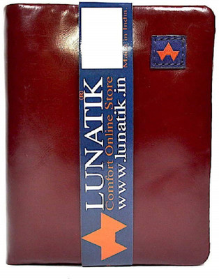 

Lunatik Men Casual Brown Genuine Leather Wallet(12 Card Slots), Maroon