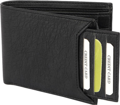 

iBex Men Brown Artificial Leather Wallet(5 Card Slots), Black