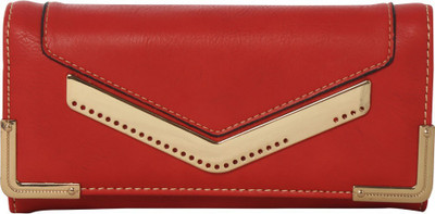 

Bee fashionable Women Red Artificial Leather Wrist Wallet(10 Card Slots)