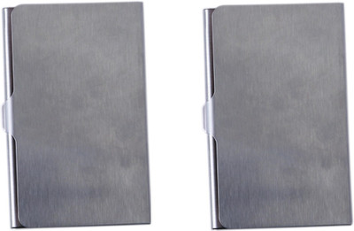 

aulambia Men Silver Aluminium Card Holder(10 Card Slots), White