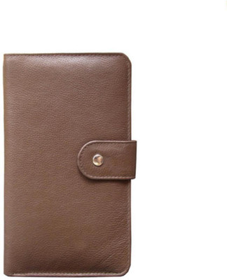 

ABYS Women Brown Genuine Leather Wrist Wallet(8 Card Slots)