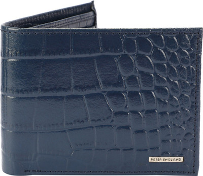 

Peter England Men Blue Genuine Leather Wallet(8 Card Slots), Navy