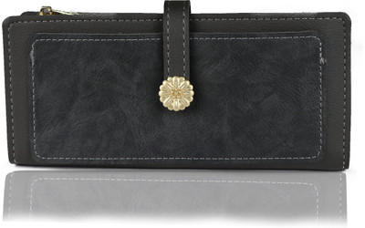 

iSweven Girls Grey Artificial Leather Wallet(11 Card Slots)