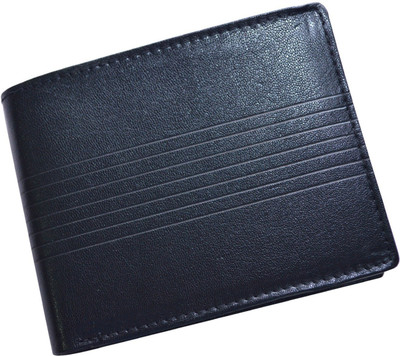 

CUT THE CHASE Men Formal Black Genuine Leather Wallet(3 Card Slots)
