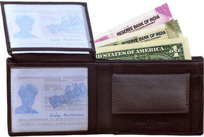 

JusTrack Men Casual Brown Genuine Leather Wallet(2 Card Slots)