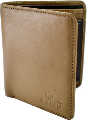 

Azibo Men Casual Khaki Genuine Leather Wallet(5 Card Slots)