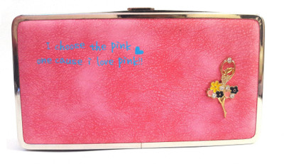 

CrazyHut Cohenal Girls Casual Pink Fabric Wallet(7 Card Slots)