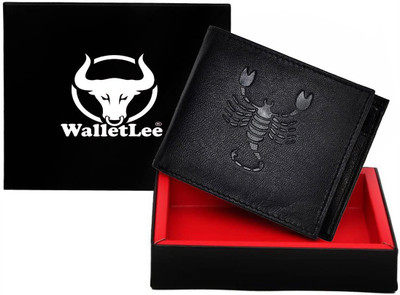 

WalletLee Men Casual Black Genuine Leather Wallet(1 Card Slot)
