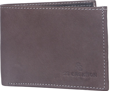 

SS CREATION Men Brown Genuine Leather Wallet(5 Card Slots)