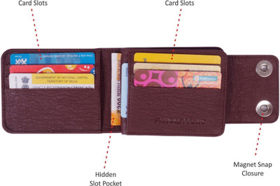 

FRIKKETTONS Men Brown Genuine Leather Card Holder(9 Card Slots)