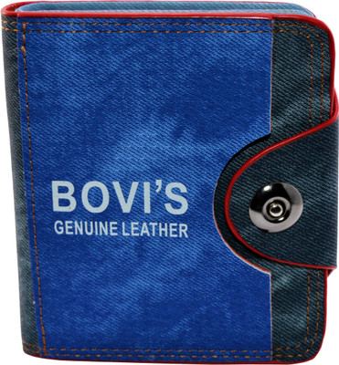 

BOVI'S Men Multicolor Artificial Leather Wallet(7 Card Slots), Blue;gray