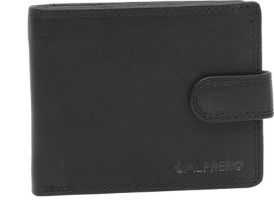 

Calfnero Men Black Genuine Leather Wallet(4 Card Slots)