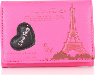 

b4bags Girls Trendy Pink Artificial Leather Wallet(6 Card Slots)