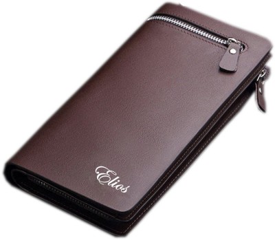 ELIOS Women Casual Brown Artificial Leather Card Holder(12 Card Slots)