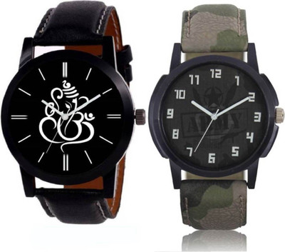 

Sea Horse SH New Arrival Latest Special Ganesh Chaturthi And Independence day Edition With Ganesh And Indian Army Dress Design Analog With Stlish & Designer Genuine Leather Strap Watch For Boys-Girls & For Men-women Watch - For Men