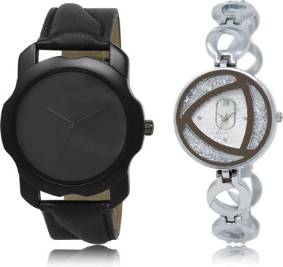 

The Shopoholic Best Combo Pack Black And Silver Dial Analog Watch For Boys And Girls Triangle Watch Watch - For Men & Women