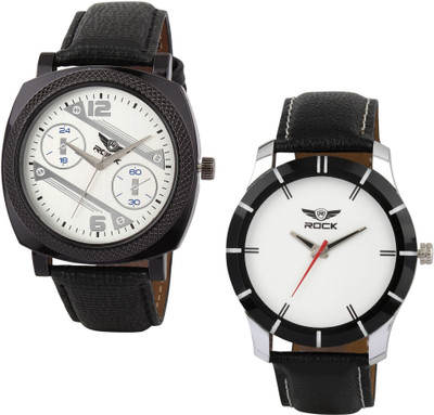 

Rock RK1SLWR09 Combo New Stylish Leather Casual Wrist Watch - For Men