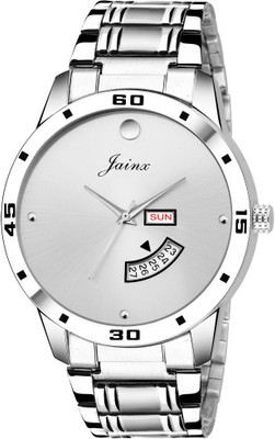 

JAINX JM312 Silver Day and Date Watch - For Men