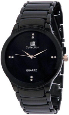 

IIK Collection Dimond With Contemporary Stylist Black Watch Round Shape Watch - For Men