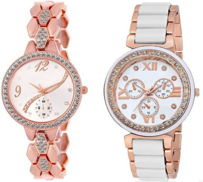 

STANDARD Choice New Most Sty1ish Combo Pack 0f 2 Best Rose Gold Style Watch - For Women Watch - For Women