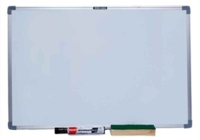 A.K Club Non Magnetic 2x1.5 feet Non Magnetic Regular Dry Erase White Marker Surface, 100% Smooth, 100% Warp-free, 100% Flat, Premium Design Whiteboard Whiteboards and Duster Combos(White)
