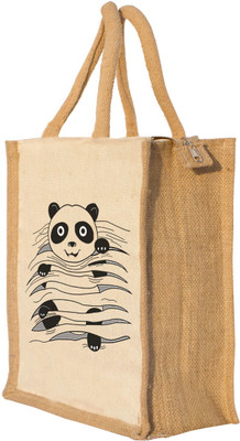 

Nisol Cute Panda Tearing Waterproof Lunch Bag(Beige, 12 inch)