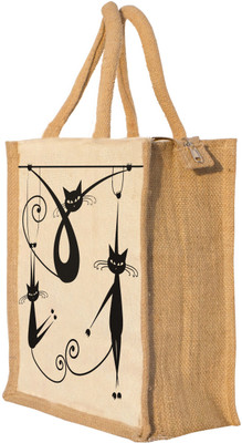 

Nisol Hanging Cute Cats Waterproof Lunch Bag(Beige, 12 inch)