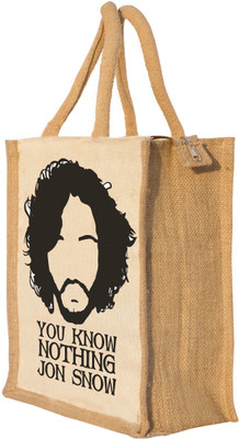 

Nisol You Know Nothing Jon Snow Game of Throne Waterproof Lunch Bag(Beige, 12 inch)