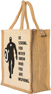 

Nisol Captain America Be Strong Conversational Waterproof Lunch Bag(Beige, 12 inch)