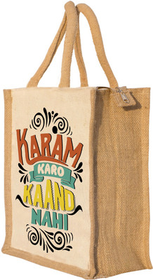 

Nisol Karam Karo Kaand Nahi Waterproof Lunch Bag(Beige, 12 inch)
