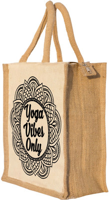 

Nisol Yoga Vibes Only Waterproof Lunch Bag(Beige, 12 inch)