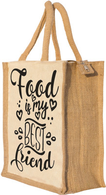 

Nisol Food My Best Friend Waterproof Lunch Bag(Beige, 12 inch)