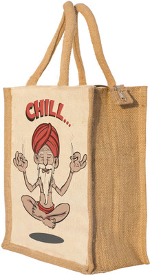 

Nisol Chill Baba Waterproof Lunch Bag(Beige, 12 inch)