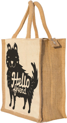 

Nisol Hello Friend Pet Waterproof Lunch Bag(Beige, 12 inch)