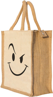 

Nisol Smiley Waterproof Lunch Bag(Beige, 12 inch)