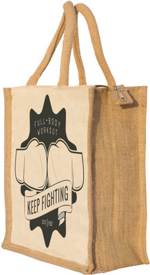 

Nisol Keep Fighting Waterproof Lunch Bag(Beige, 12 inch)