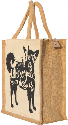 

Nisol Home is where your dog Waterproof Lunch Bag(Beige, 12 inch)