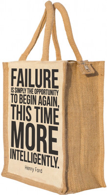 

Nisol Failure to Begin Again Waterproof Lunch Bag(Beige, 12 inch)