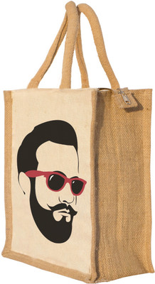 

Nisol Cool Beard Specs & Moustache Waterproof Lunch Bag(Beige, 12 inch)